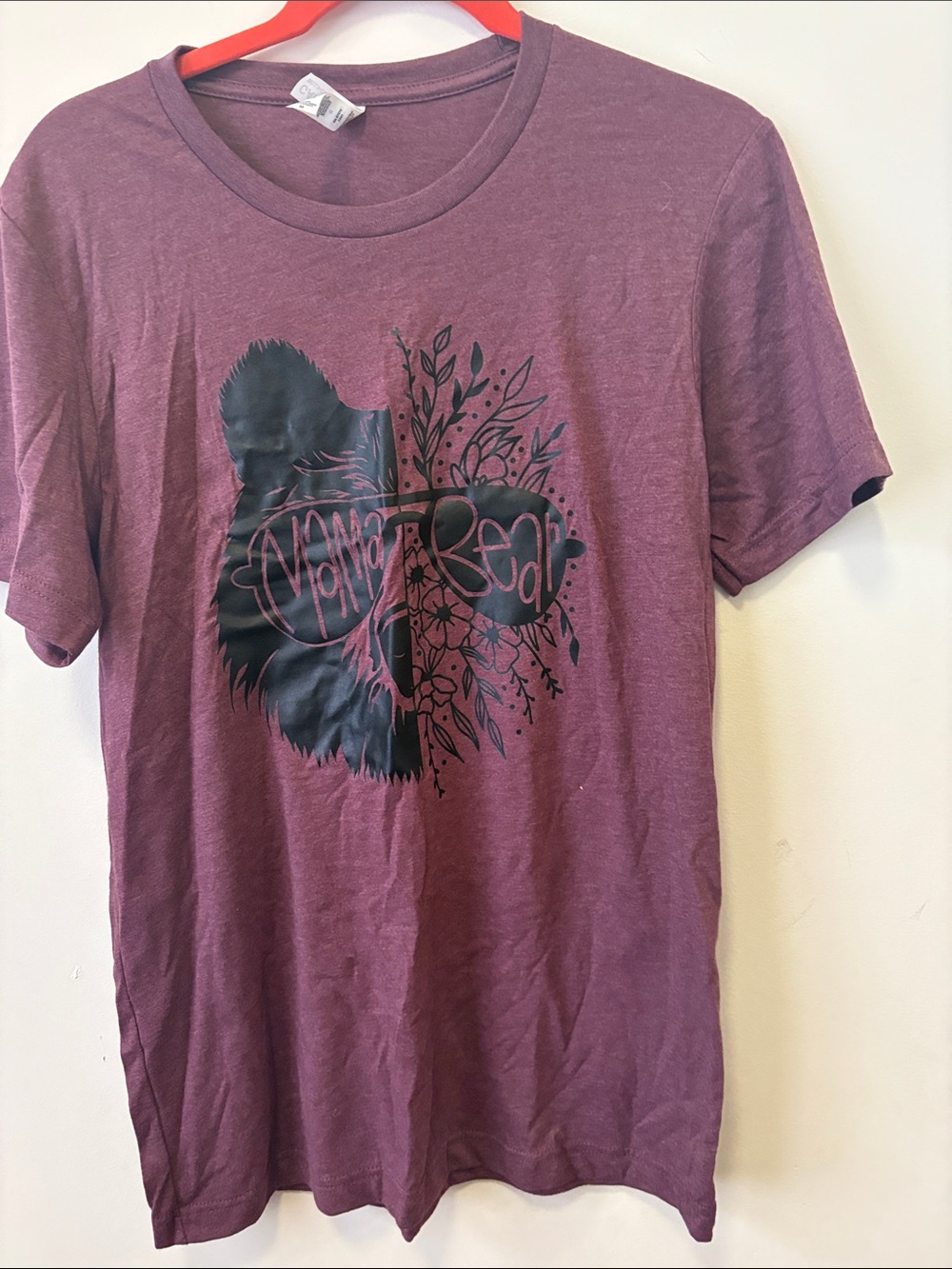 Women’s Maroon Graphic Mama Bear T-Shirt
